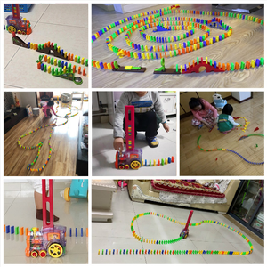 Vente chaude Jouet Éducatif Électrique 80 PIÈCES Domino <span class=keywords><strong>Train</strong></span> Automatique Mis Sur Les Licences Domino <span class=keywords><strong>Train</strong></span> Pour Les Enfants - Product Image 4