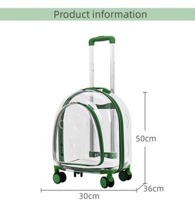 Havayolu onaylı taşınabilir seyahat arabası plastik kapı köpek kedi taşıyıcı Pet bagaj Pet arabası taşıyıcı tekerlekler ile - Product Image 4