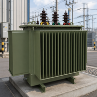 Transformateur de puissance immergé dans l'huile S22 pour postes de transformation et réseaux électriques, triphasé 10kV 0.4kV 30kVA-315kVA, bobinage en cuivre, faible perte