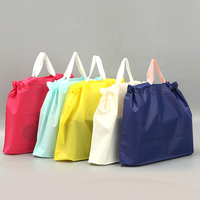 Sac à cordon en plastique pour vêtements, sac à provisions EVA avec poignée