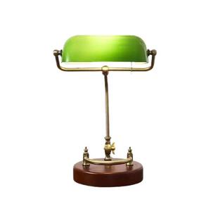 Amerikanische Grüne Emaille Banker Tischlampe Messing-Finish Leselampe Antiker Stil Schlafzimmer Arbeitszimmer Dekoration - Product Image 2