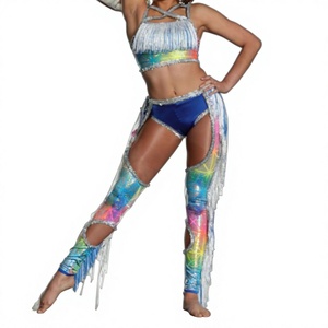 Ensembles de soutiens-gorge de cheerleading sans manches pour enfants, design personnalisé, avec logo imprimé sur mesure, en spandex/polyester - Product Image 1