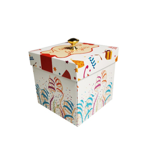 Luxury high quality mystery surprise gift explosion box custom cardboard packaging printing logo