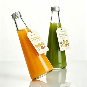 Envases de Vidrio Transparente Cónicos de 250 ml y 330 ml para Bebidas, Botellas de Vidrio Delgadas con Tapas de Rosca de Aluminio Plateado - Product Image 5