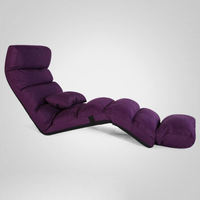 Fauteuil-lit Tatami pliable moderne en tissu, multi-positions, pour sol ou salon
