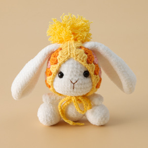 Nouveau produit viral : Porte-clés lumineux 3D écologique en forme de poupée de lapin à longues oreilles, tissée, style <span class=keywords><strong>grand</strong></span>-mère, Mengxiaoya - Product Image 1