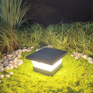Imperméable à l'eau Moderne <span class=keywords><strong>LED</strong></span> Clôture Pont Cap Lumière <span class=keywords><strong>Colonne</strong></span> Lampe Extérieure Solaire Pilier Lumière pour Surface Plate Patio Jardin Poteaux - Product Image 4