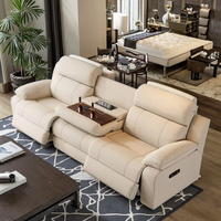 Ensemble de canapés modulaires en cuir véritable et bois de luxe moderne, en forme de L, avec hauteur réglable, pour salon