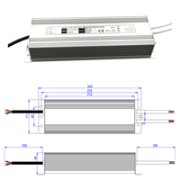 Convertisseur d'alimentation LED étanche IP67 120 V CA/230 V CA vers 12 V CC/24 V CC, 220 W/230 W/300 W, pour module