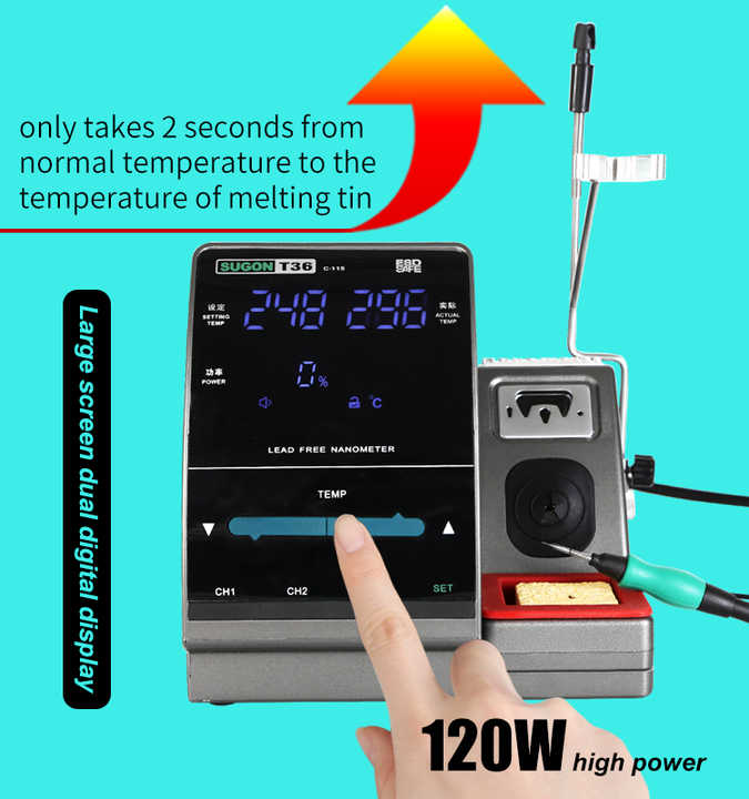 Promotion! LCD Display Smart Sugon T36 Soldering Iron Precision