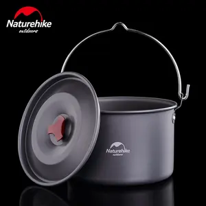 Naturehike 4-6 사람 야외 조리기구 세트 4L 알루미늄 합금 요리 냄비 도구 캠핑 피크닉 냄비