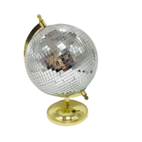 Nouveautés : Boule disco globe en verre rose, argent et or, multicolore, 20 cm, pour décoration intérieure de bureau et de maison
