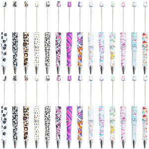 Großhandel Günstige Personal isierte Kugelschreiber DIY Stifte Top <span class=keywords><strong>Pink</strong></span> <span class=keywords><strong>Glitter</strong></span> Perlen Kunststoff Perlen Stifte - Product Image 2