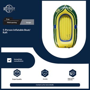 Vente directe transfrontalière Ensemble de <span class=keywords><strong>bateau</strong></span> <span class=keywords><strong>gonflable</strong></span> 5 places 5 pagaies Kayak avec coussin d'air en PVC épaissi résistant à l'usure pliable - Product Image 2