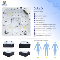 Baignoire Balnéo Premium en Acrylique avec Massage Profond et Thérapie par Lumière LED pour le Bien-être à Domicile