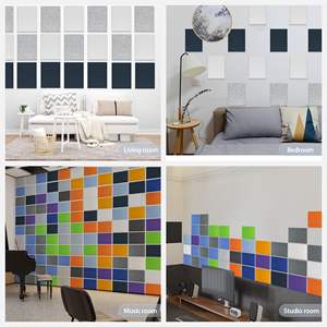 Panneaux acoustiques en PET - Panneaux acoustiques en mousse acoustique à haute densité autocollants, panneaux muraux rectangulaires pour la maison, le bureau et les jeux - Product Image 6