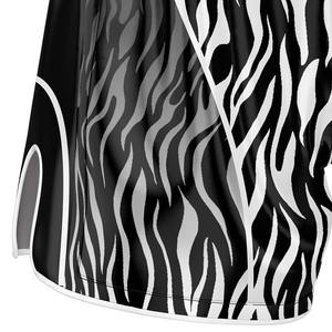 Para pantalones cortos de boxeo elásticos con estampado de cebra hechos a medida 100% poliéster estilo Atlético MMA Trunks que absorben la humedad - Product Image 5