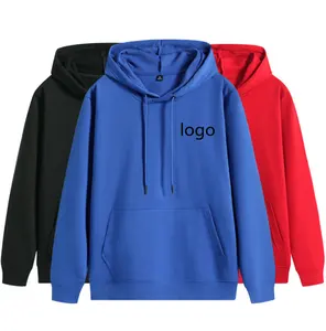 schwarz grafik hoodie frauen s Suppliers-Herbst Winter Basic Solid Color Hoodie für Frauen Loose Cotton Overs ized Logo Hoodies Unisex Custom