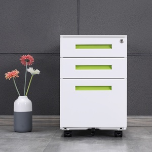 Custom Modern Steel 3-<b>Drawer</b> Mobile Pedestal File Cabinet Office Storage Cabinets for <b>Workshop</b> Warehouse Kitchen Hotel - Product Image 4