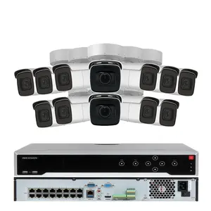 Hexin — Kit de caméra de sécurité IP de vidéosurveillance, cctv, OEM Hik 4, 8ch, 4MP, 8MP, 4K, objectif motorisé à infrarouge, VF Bullet, PoE NVR