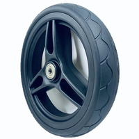 Roue de poussette pour bébé de 8 pouces avec moyeu en plastique et pneu en mousse PU pour landau