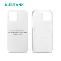 Coque de Téléphone Magnétique à Sublimation 3D avec Revêtement pour Banque Subsidiaire, Boîtier PC Vierge à Chargement Sans Fil pour iPhone 16 15