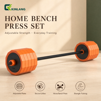 Ensemble d'haltères et de barres de musculation portables pour hommes avec barre de développé couché pour la pratique de la musculation à domicile ou en salle de sport