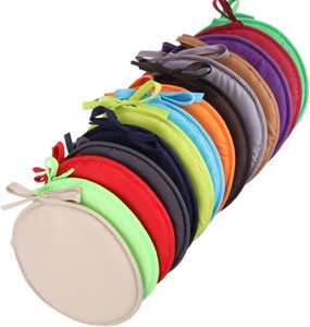 Cojines para Silla con Lazos, Cojín de Espuma Viscoelástica Antideslizante, Cojín Redondo para Silla de Oficina, Verde - Product Image 2