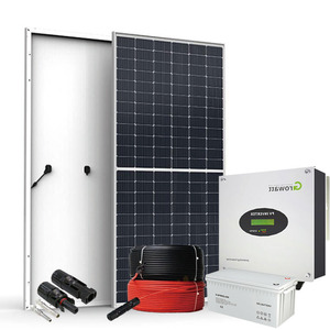 Système solaire hybride complet sur réseau 5kW 10kW 15kW à bon prix avec batterie lithium-ion et surveillance Wi-Fi - Product Image 2