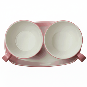 100% Food Grade BPA-Free Plastic Pink Snack Plate/Cup Saucer Microwave <b>Dishwasher</b> Safe Lightweight Unbreakable Tea Cups Saucers - Product Image 1