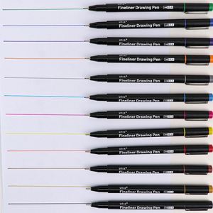 Set of 12 Fine Point <b>Colored</b> <b>Pens</b> Markers and Fineliner <b>Pen</b> for Planner Art Drawing Note Taking and Calendar-Packaged Loosely - Product Image 1