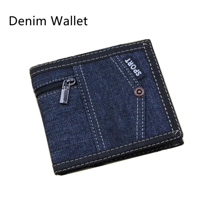 नवीनतम डेनिम तह क्रेडिट कार्ड धारक जेब छोटे डेनिम महिला कार्ड बटुआ