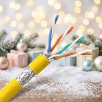 CAT 6a 1000ft 10G Alambre de cobre sólido de alta velocidad Doble blindaje 4pr Par trenzado 23AWG SFTP LSZH Cable Ethernet Cat6a