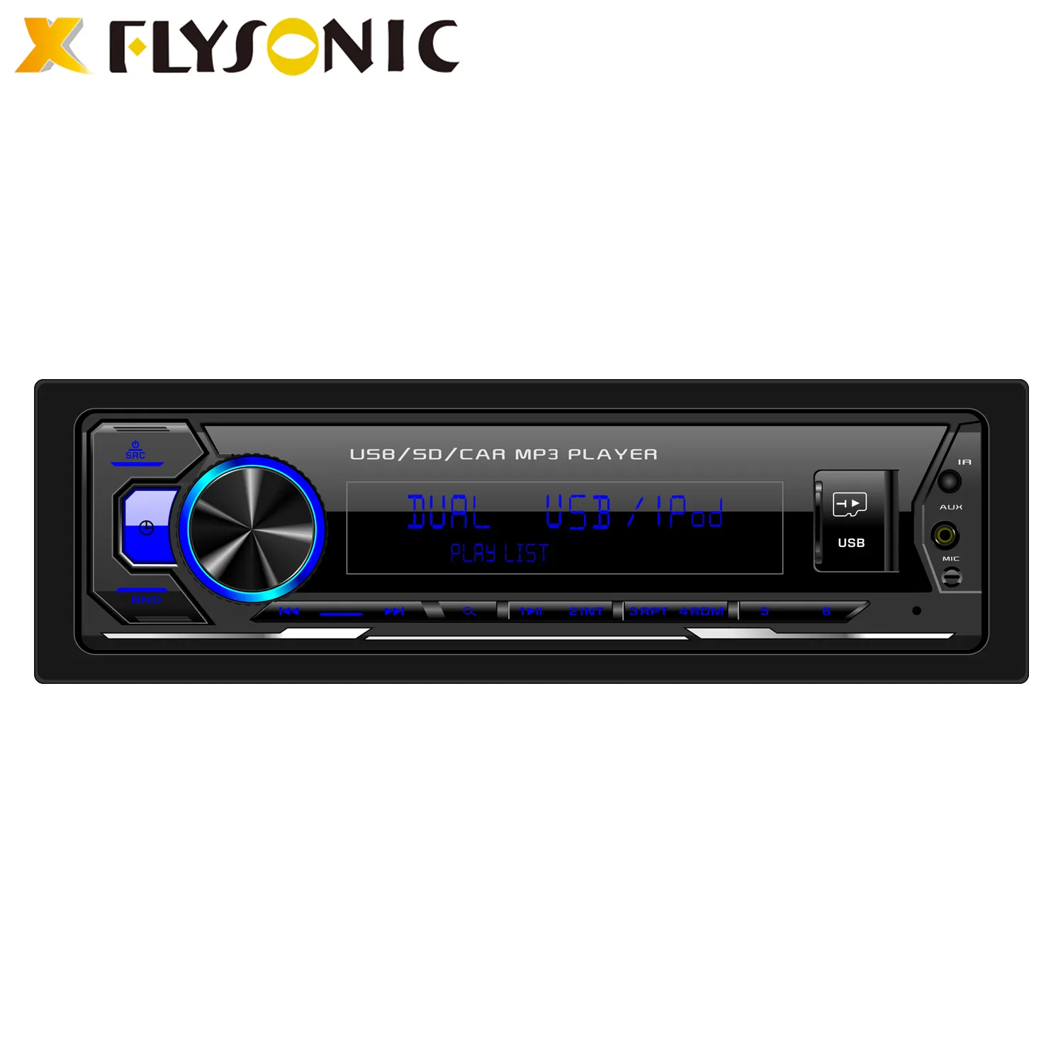 Flyson One din Built-in Bt Player USB Hands Free Receiver Audio FM Radio OEM SD Card Plastic car mp3 player