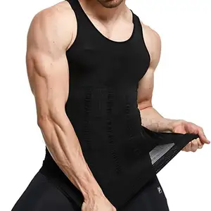 S-SHAPER Chaleco Moldeador Elástico de Punto <span class=keywords><strong>para</strong></span> Hombre, Camiseta sin Costuras de Compresión, Camiseta Interior Ajustada <span class=keywords><strong>para</strong></span> Moldear el Cuerpo - Product Image 1