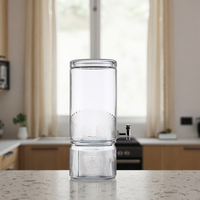 Nouveau Distributeur de Boissons en Verre en Forme de Phare 2025 – Sans BPA, Design Artistique Moderne, Base Unique pour Infusion de Fruits