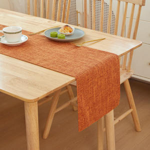 Mantel técnica té arte café servilleta larga para decoración de vacaciones cama 48 pulgadas largo Beige rústico tejido camino de mesa de comedor - Product Image 4