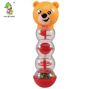 Sensory training hourglass bell hand shaking wholesale baby rattle toy