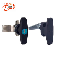 Serrure de poignée Longyu MS101 convertible en serrure à 3 points, en alliage de zinc, grade 1 ANSI, 2 clés, finition noire pour porte