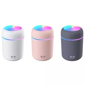 Diffuseur d'huiles essentielles portable 2025 avec lumière LED, mini humidificateur à brume H2O de 300 ml, double humidification, aromathérapie USB pour voiture - Product Image 4