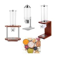 Distributeur de céréales en acier inoxydable et acrylique à 3 compartiments, pour buffet de petit-déjeuner commercial, contrôle des portions pour hôtel, or/argent/rose