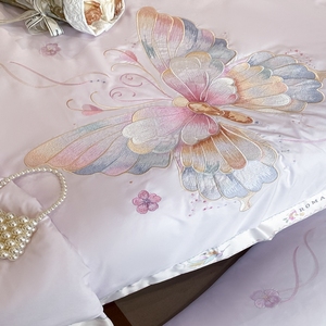 Couette en polyester quatre pièces toutes saisons taille Queen 600TC, literie moderne pour la maison, écologique et lavable - Product Image 5