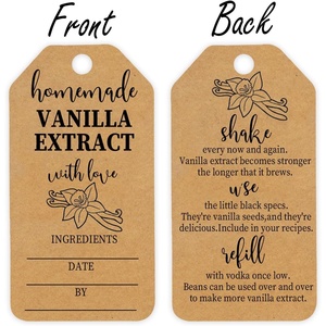 Étiquettes d'extrait <span class=keywords><strong>de</strong></span> <span class=keywords><strong>vanille</strong></span> Kraft, étiquettes d'extrait <span class=keywords><strong>de</strong></span> <span class=keywords><strong>vanille</strong></span> <span class=keywords><strong>maison</strong></span> avec instructions pour offrir en cadeau, recharger les bouteilles <span class=keywords><strong>de</strong></span> <span class=keywords><strong>vanille</strong></span> artisanales - Product Image 2