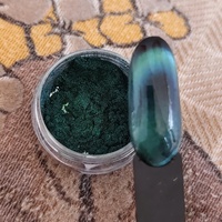 Nouvelle Poudre à Ongles Transfrontalière Effet Miroir Magique Polarisé Rose Aurore Caméléon Œil de Chat Couleur Morandi Paillettes Motif Étoile