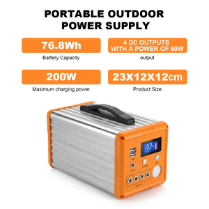 Estación de Energía Portátil de 200W en Oferta, con Panel Solar, 76.8Wh LiFePO4, Onda Sinusoidal Pura, MPPT, Suministro de Energía de Emergencia para Exteriores - Product Image 1
