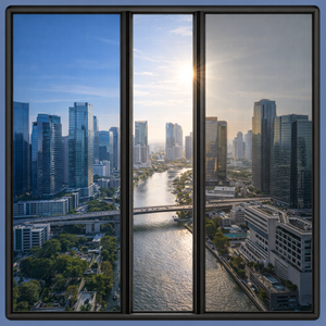 Film <span class=keywords><strong>solaire</strong></span> commercial réfléchissant pour vitres, idéal pour l'installation sur projets en verre - Product Image 1