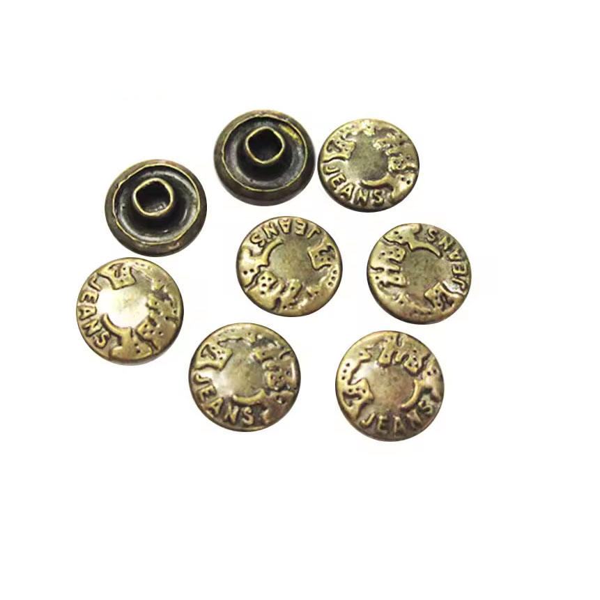 Metallic Rivets Textile OEM Design Textile Garment Jean Leather Rivet Metal Custom Rivet logo ...