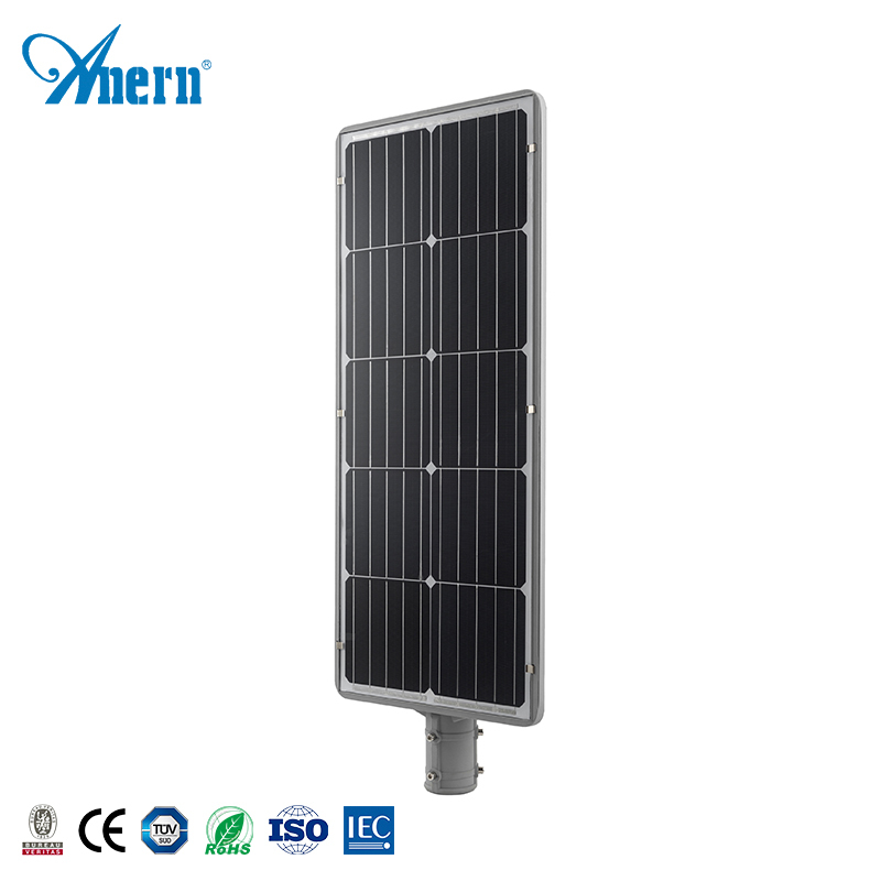Sensor de movimiento al aire libre de Ip65 impermeable todo en uno integrada 100W Led Luz de calle Solar