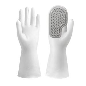 Gants de bain et de massage pour animaux de compagnie, gants de toilettage pour animaux de compagnie, en PVC écologique, imperméables, pour l'élimination des poils - Product Image 2