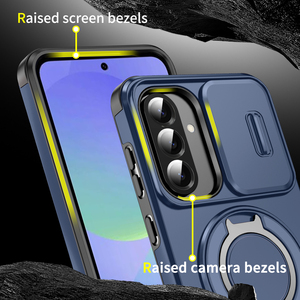 Funda para <span class=keywords><strong>Samsung</strong></span> A57, A37, A17, A07, A56, A36, A55 con Cubierta Deslizante para Cámara, Anillo de Soporte, Resistente a Impactos - Product Image 5